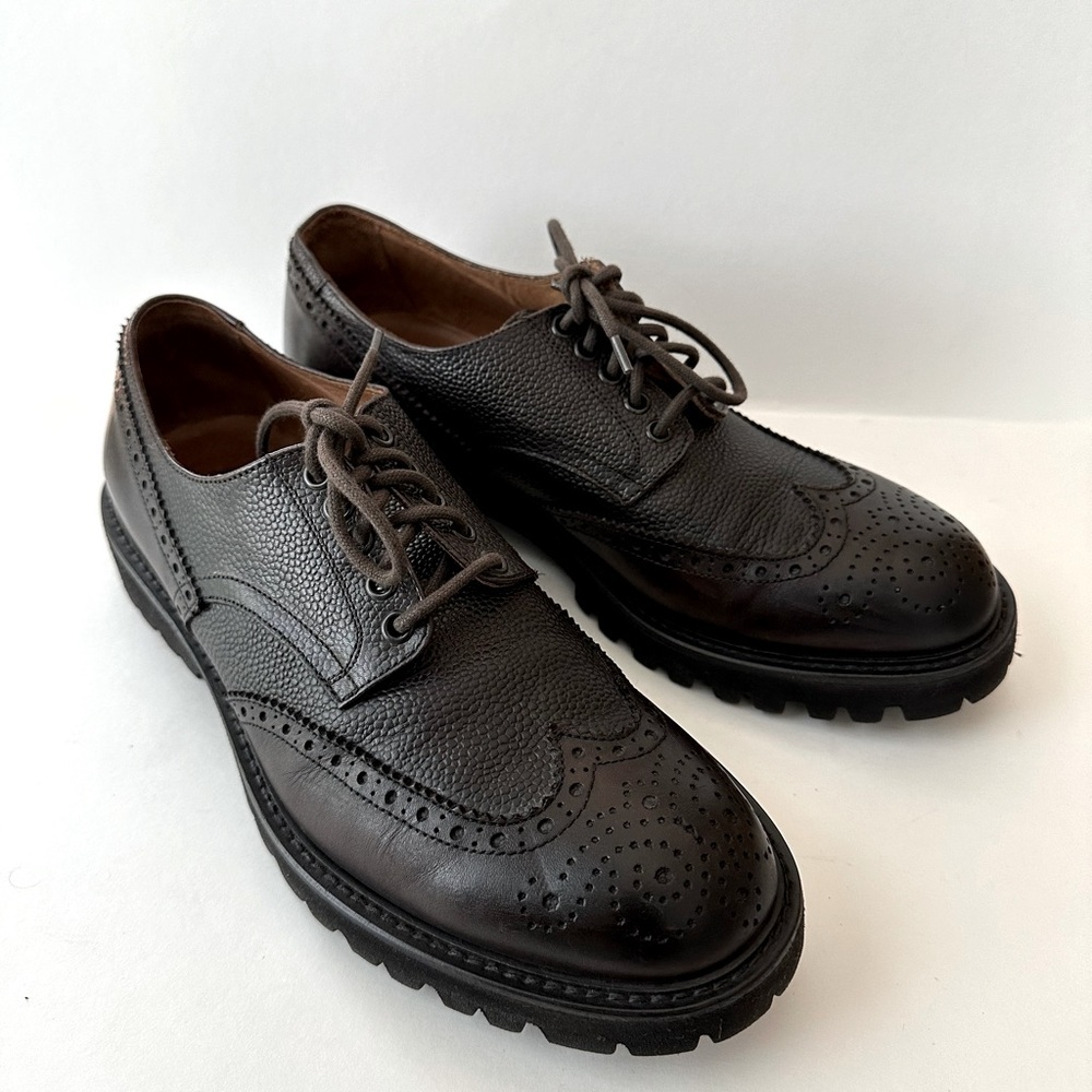 Barneys New York Brogue Oxford Leather Shoes